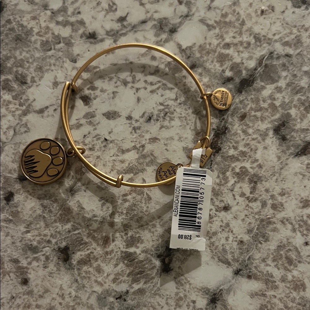 Alex and Ani Gold Paw Charm Bracelet